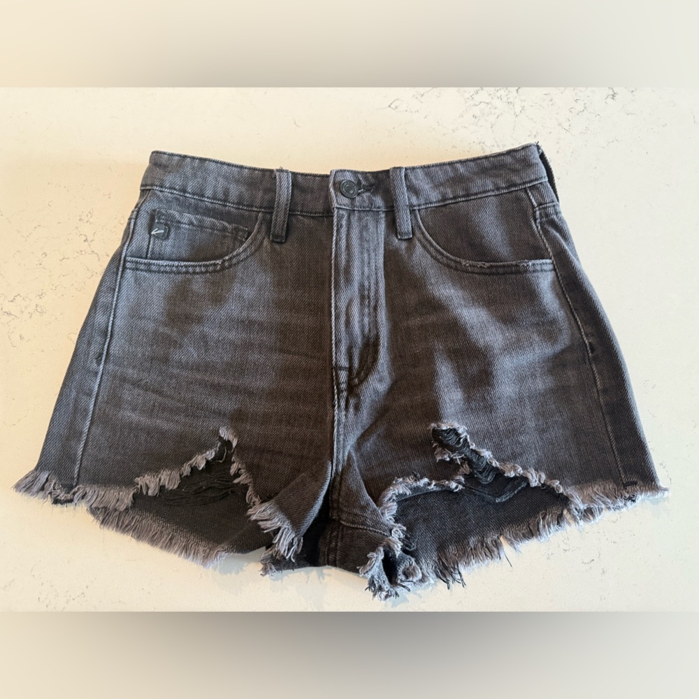 KanCan Black High Waisted Jean Shorts